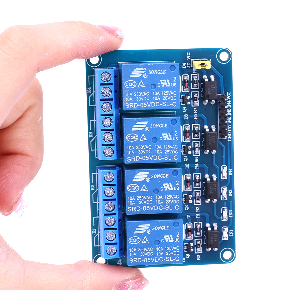 Home Automation Arduino - لوحة ريلاي 4 قنوات 5 فولت