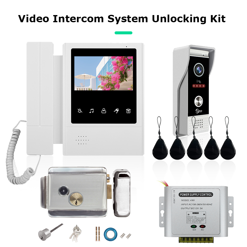 Smart Doorbell Wired - 4.3 بوصة LCD فيديو نظام اتصال