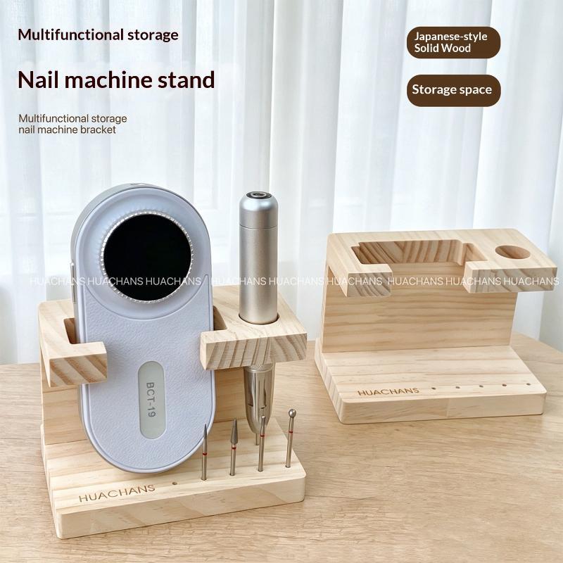 Diy Automation - حامل خشبي لأدوات تدريب الأظافر، رف