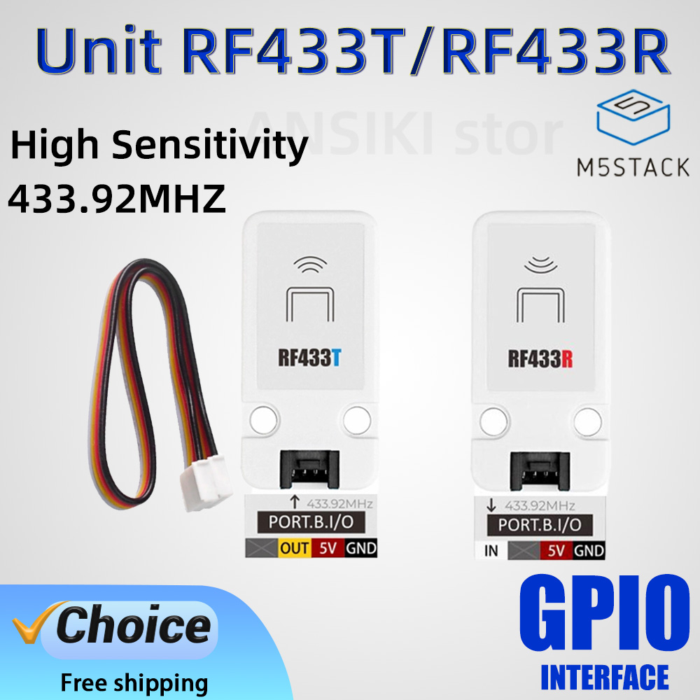 Home Automation Tutorial - وحدة M5Stack RF433T/RF433R، طقم نظام إنترنت