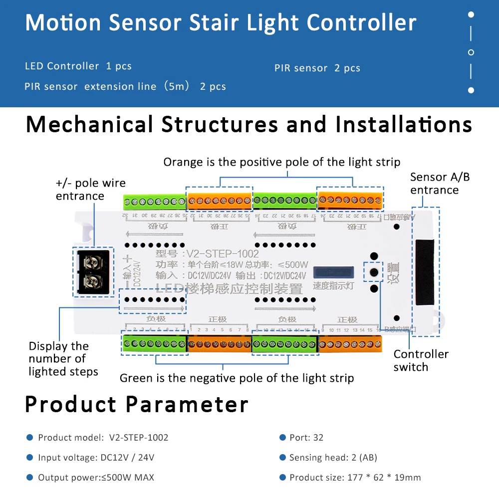 12 فولت LED درج PIR محس حركة ت - مراجعة Motion Sensor Pir Wired وسعره