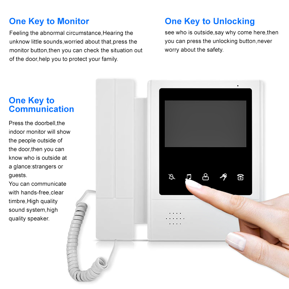4.3 بوصة LCD فيديو نظام اتصال  - مراجعة Smart Doorbell Wired وسعره