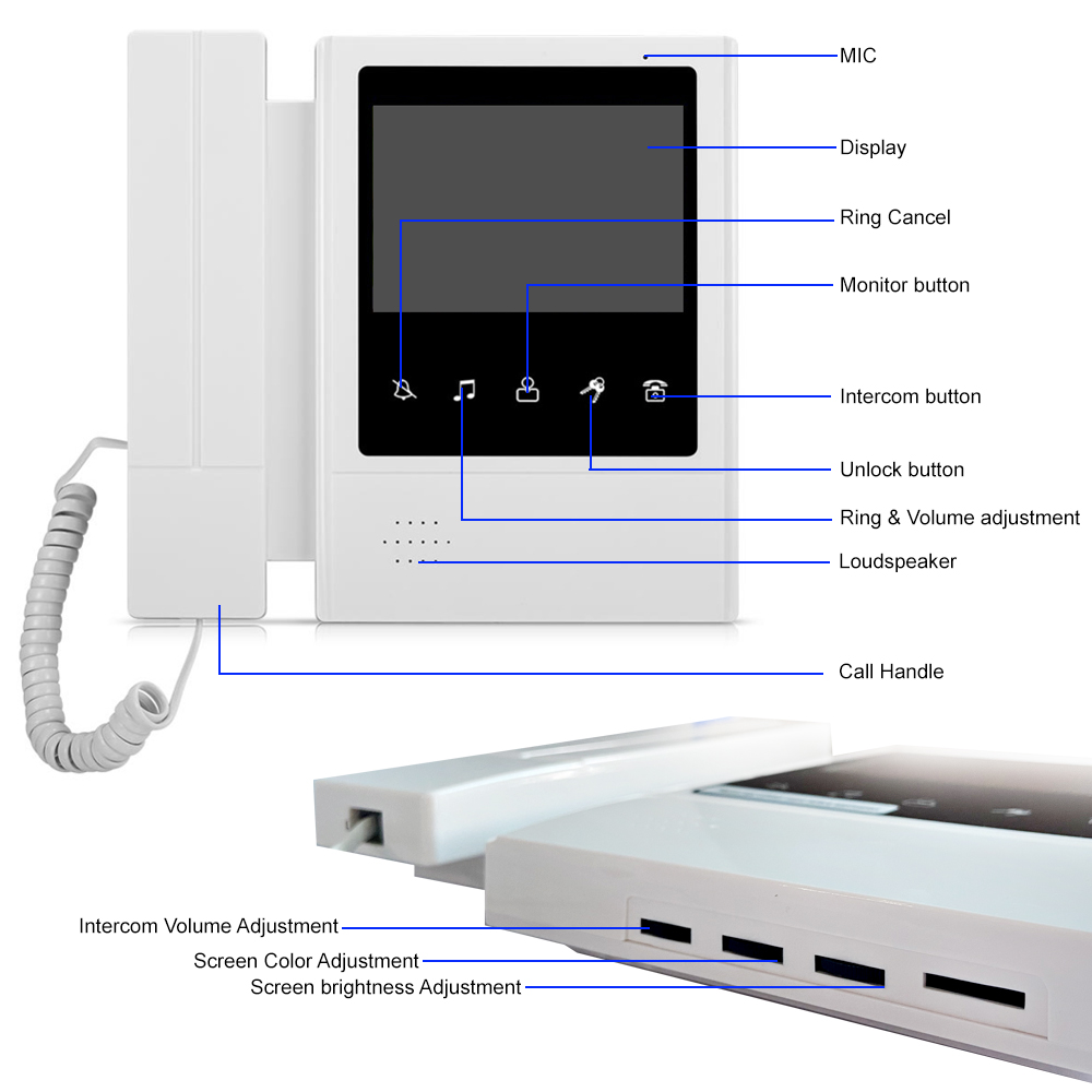 4.3 بوصة LCD فيديو نظام اتصال  - مراجعة Smart Doorbell Wired وسعره