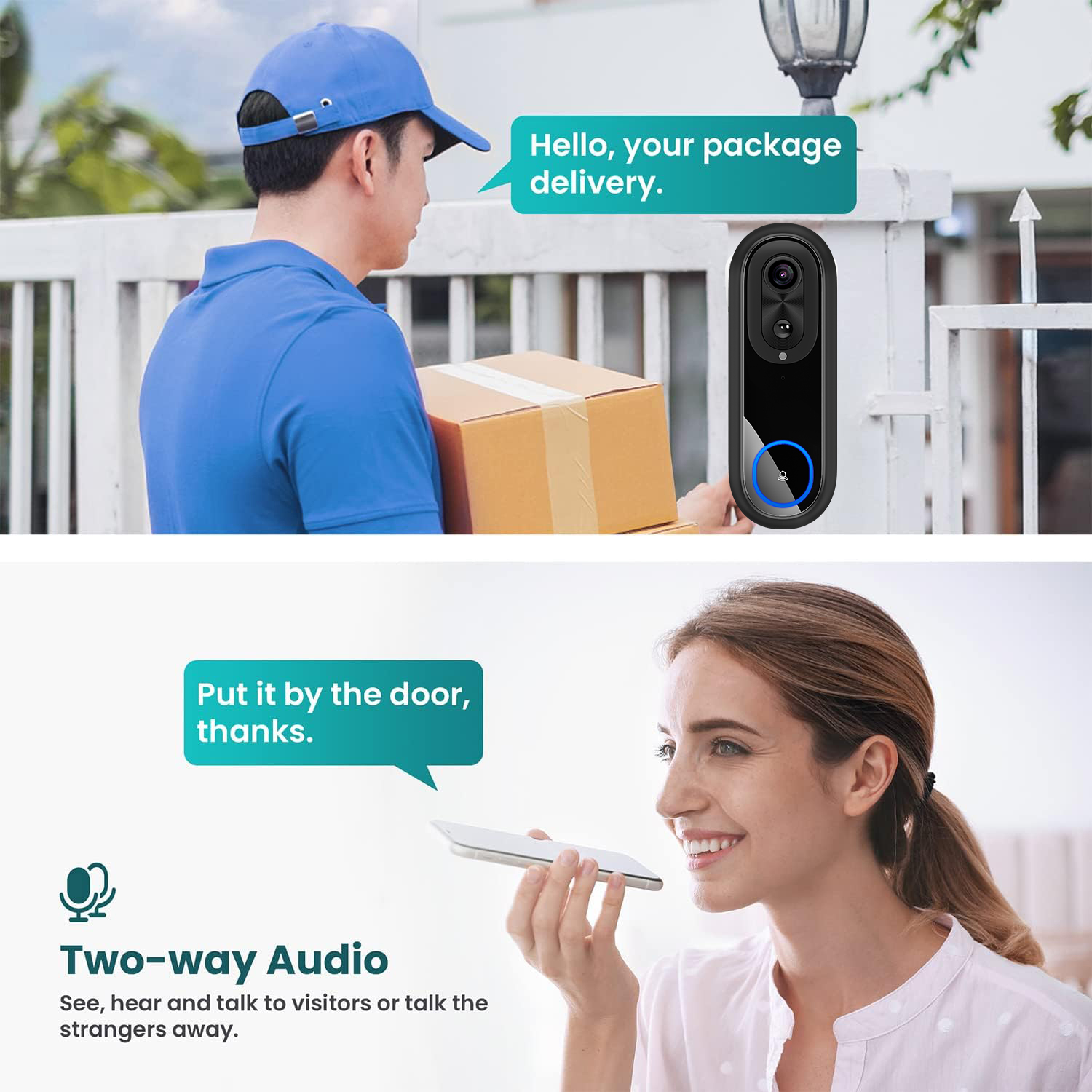 5G 2.4G واي فاي جرس باب يتضمن  - مراجعة Smart Doorbell Wired وسعره