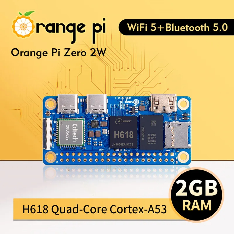 Orange Pi Zero 2 W 2GB RAM DDR - مراجعة Pi Zero W Board وسعره