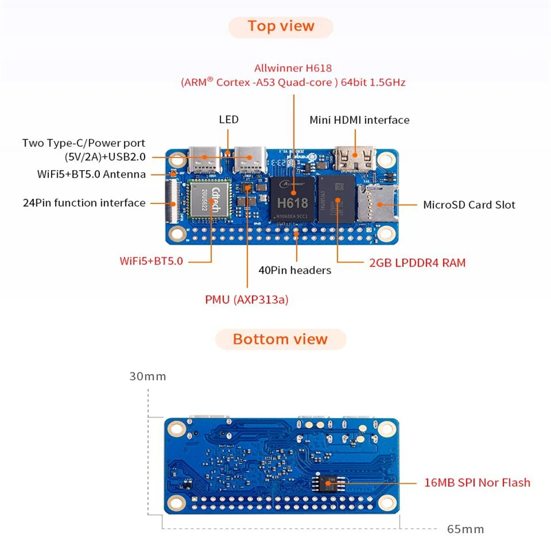 Orange Pi Zero 2 W 2GB RAM DDR - مراجعة Pi Zero W Board وسعره