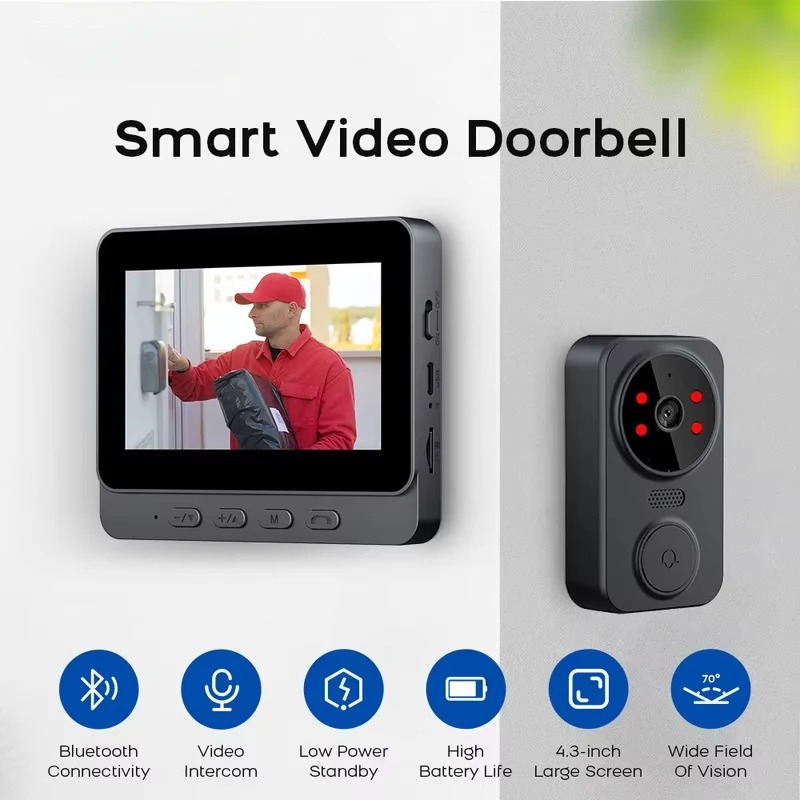 جرس باب ذكي M8 مع كاميرا واي ف - مراجعة Smart Doorbell Wired وسعره