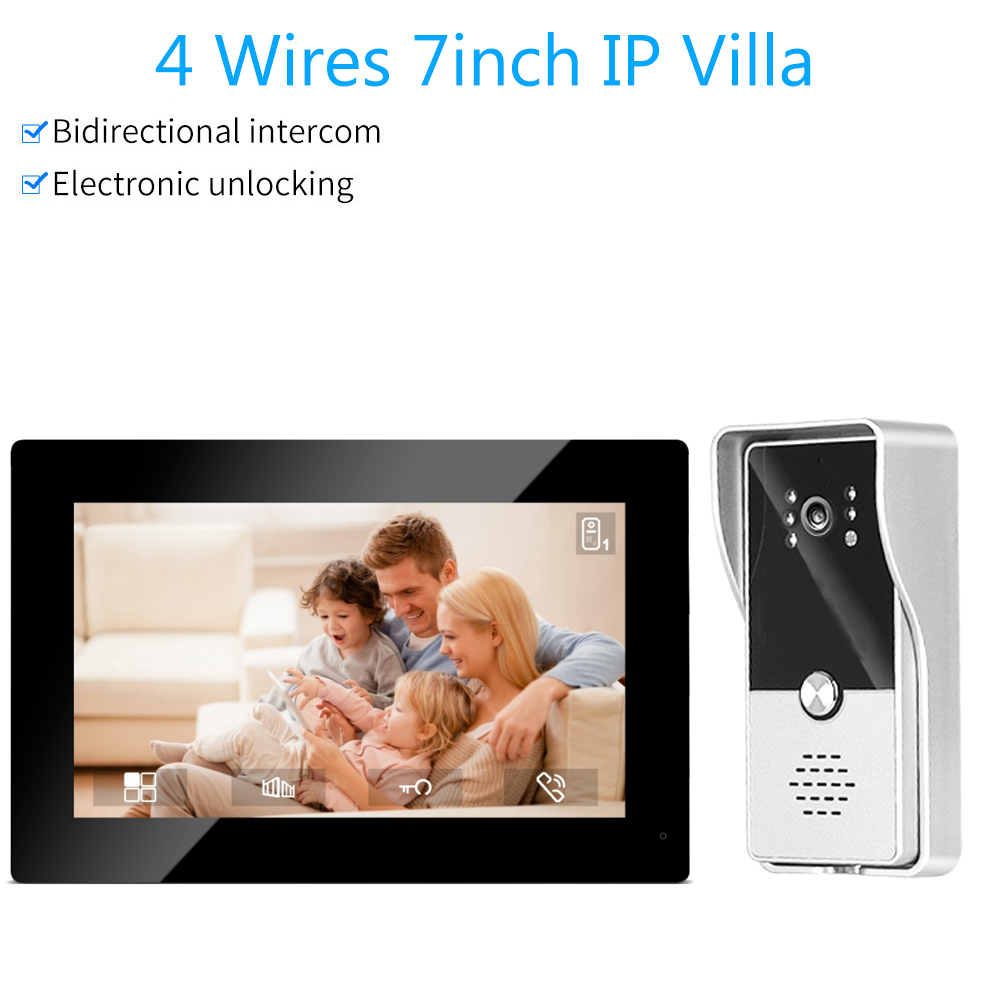 7 بوصة اللون السلكية فيديو نظا - مراجعة Smart Doorbell Wired وسعره