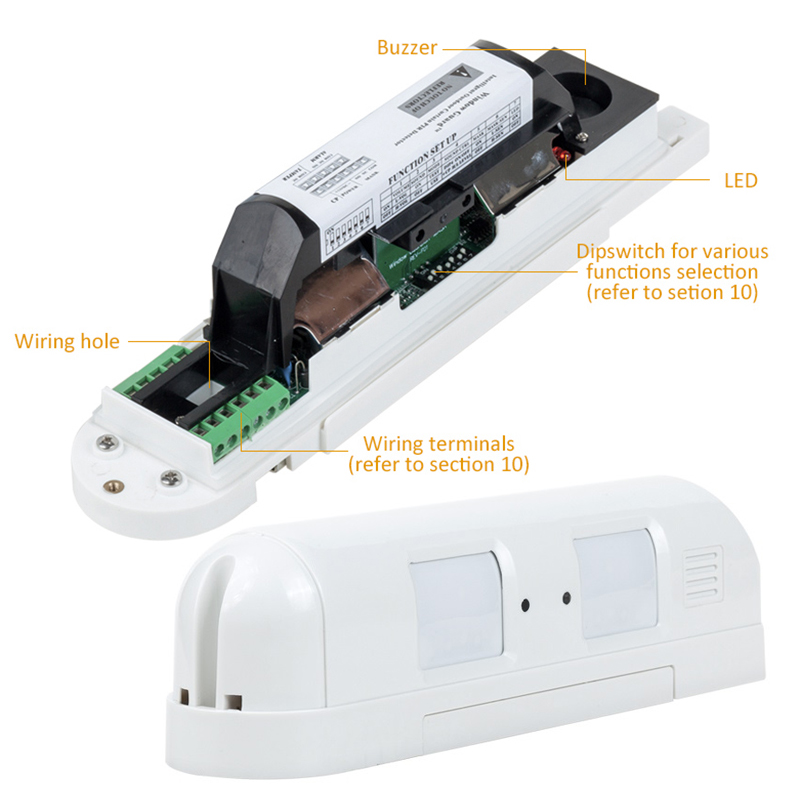 مستشعر حركة PIR سلكي مزدوج للس - مراجعة Motion Sensor Pir Wired وسعره