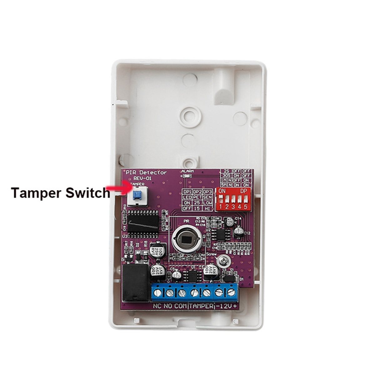 كاشف حركة سلكي داخلي AA80 بجهد - مراجعة Motion Sensor Pir Wired وسعره