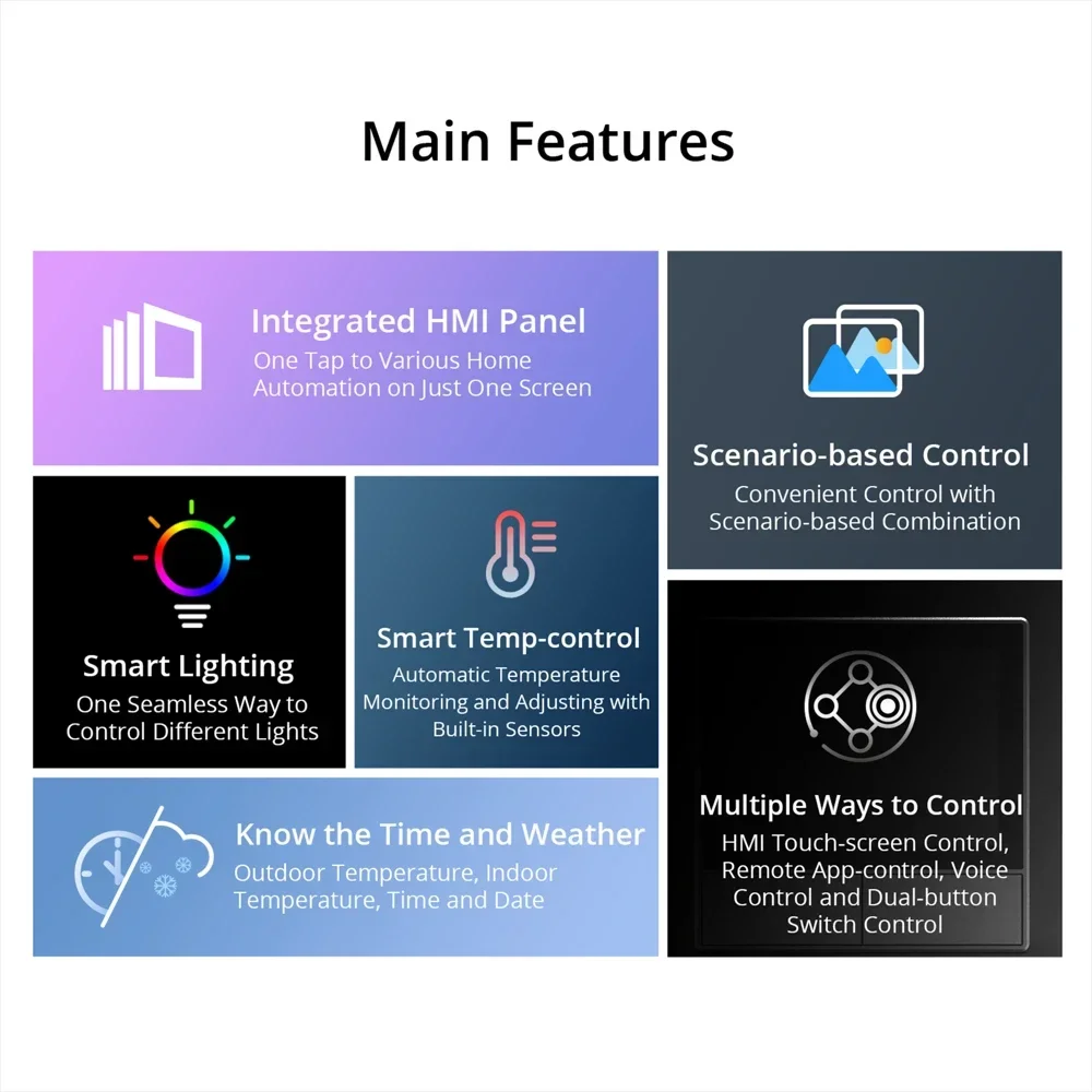 مفتاح حائط ذكي للتحكم بالمشاهد - مراجعة Home Automation Panel Diy وسعره